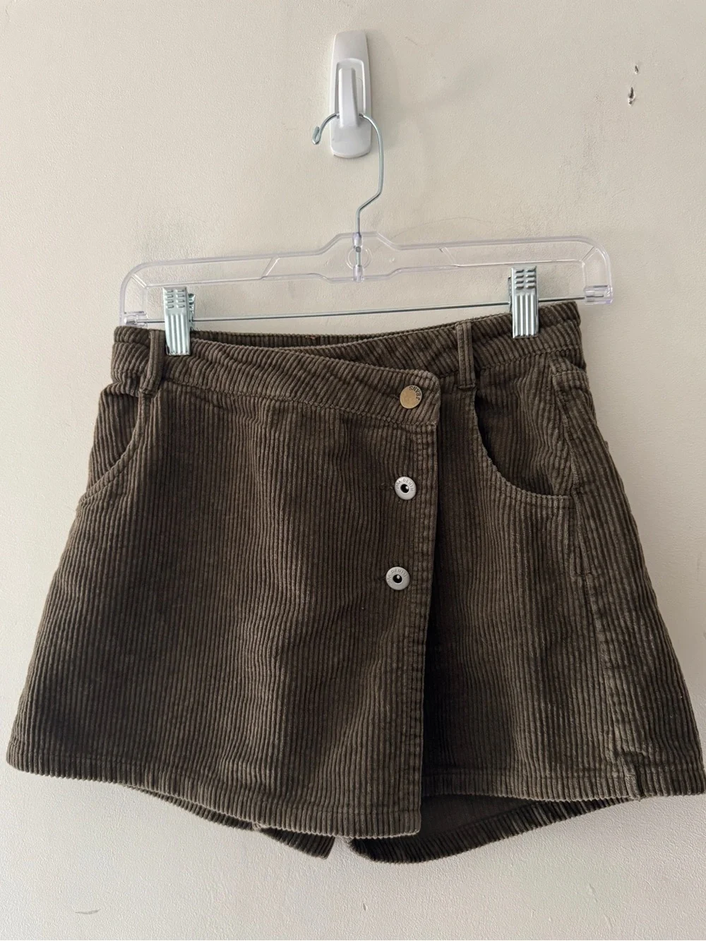 Zara Olive Green Corduroy Skort‎